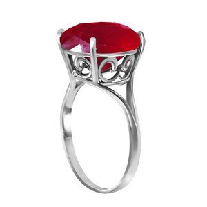 14K  GOLD RING WITH NATURAL 12.0 MM ROUND RUBY